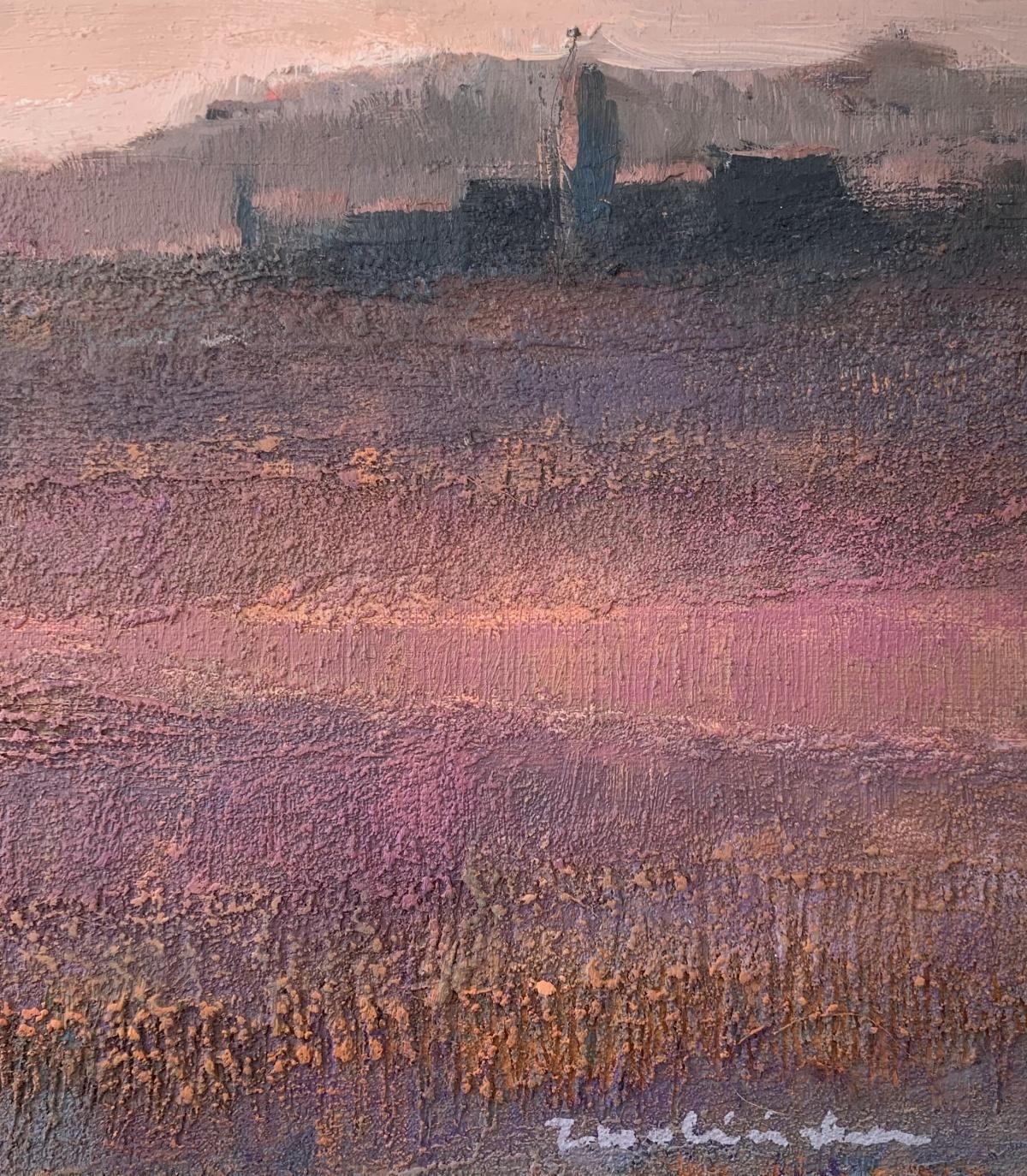 Katarzyna Zwolińskain The Distance. Contemporary Landscape Painting, Texture, Polish Art2021 photo for sale