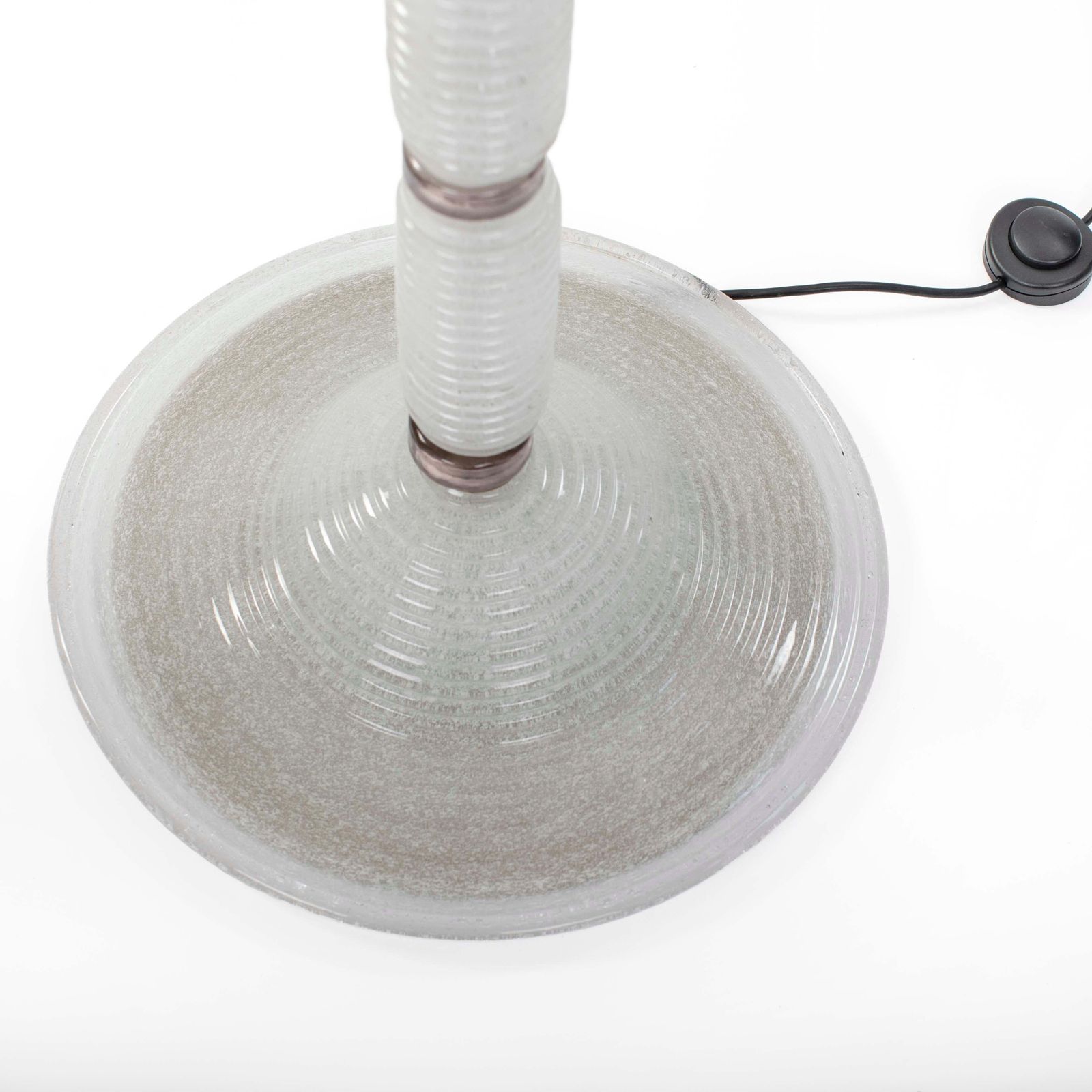 Lighting Pair Of Mid Century Modern White Amethyst Colored Murano Glass Floor Lamps 1980s photo