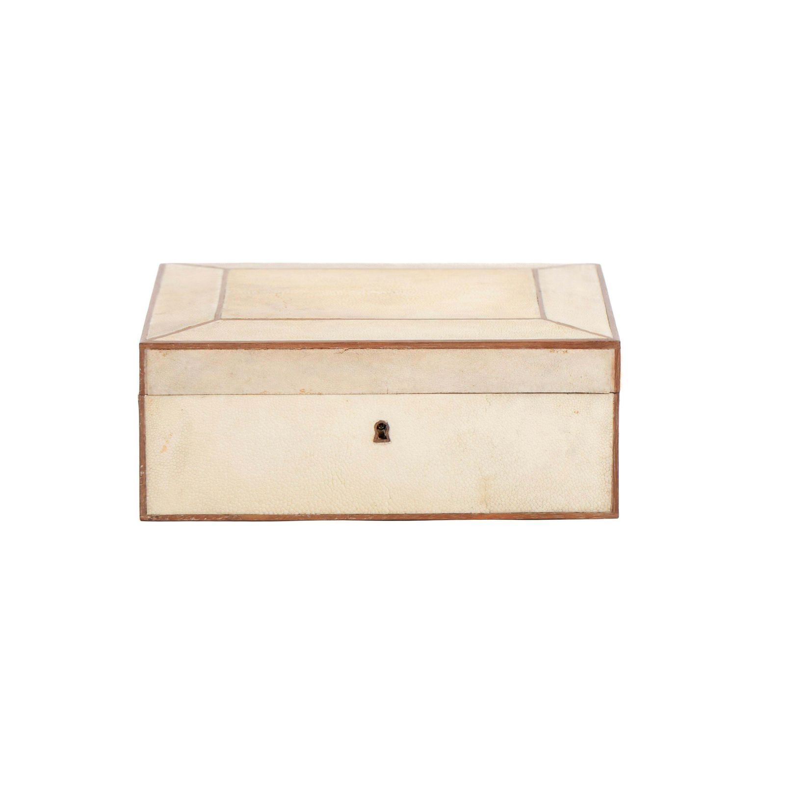 French Art Déco Rectangular Galuchat Leather Box For Cigars Etc. From The 1940s photo furniture