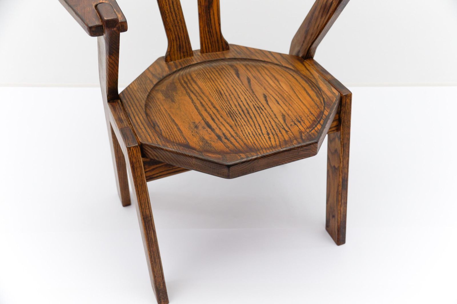 751.0 French Provincial Oak Chair, 1960s Mid Century Modern photo