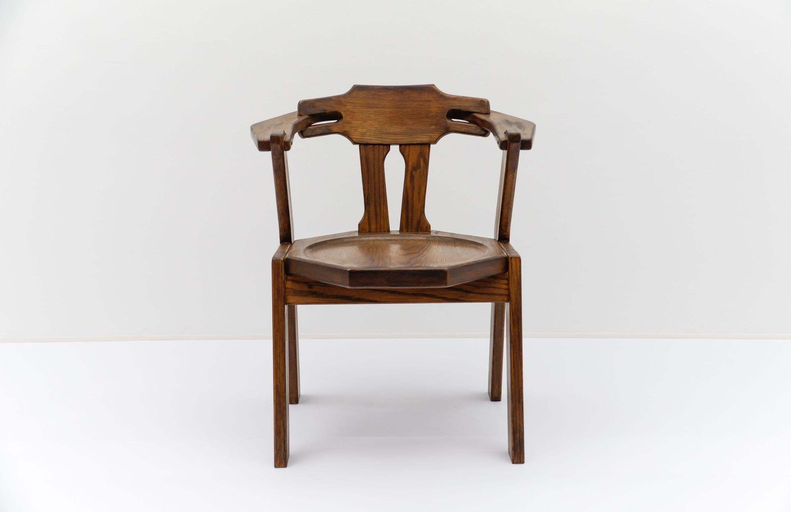 French Provincial Oak Chair, 1960s Mid Century Modern photo for sale