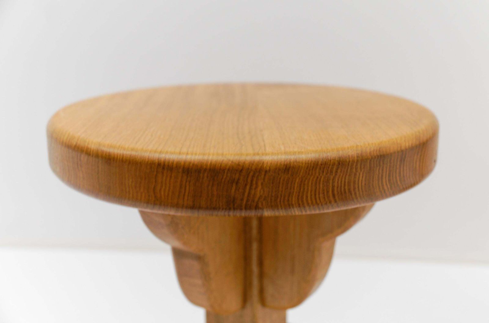 Pair Of Mid Century Modern Oak Stools, 1960s France photo for sale