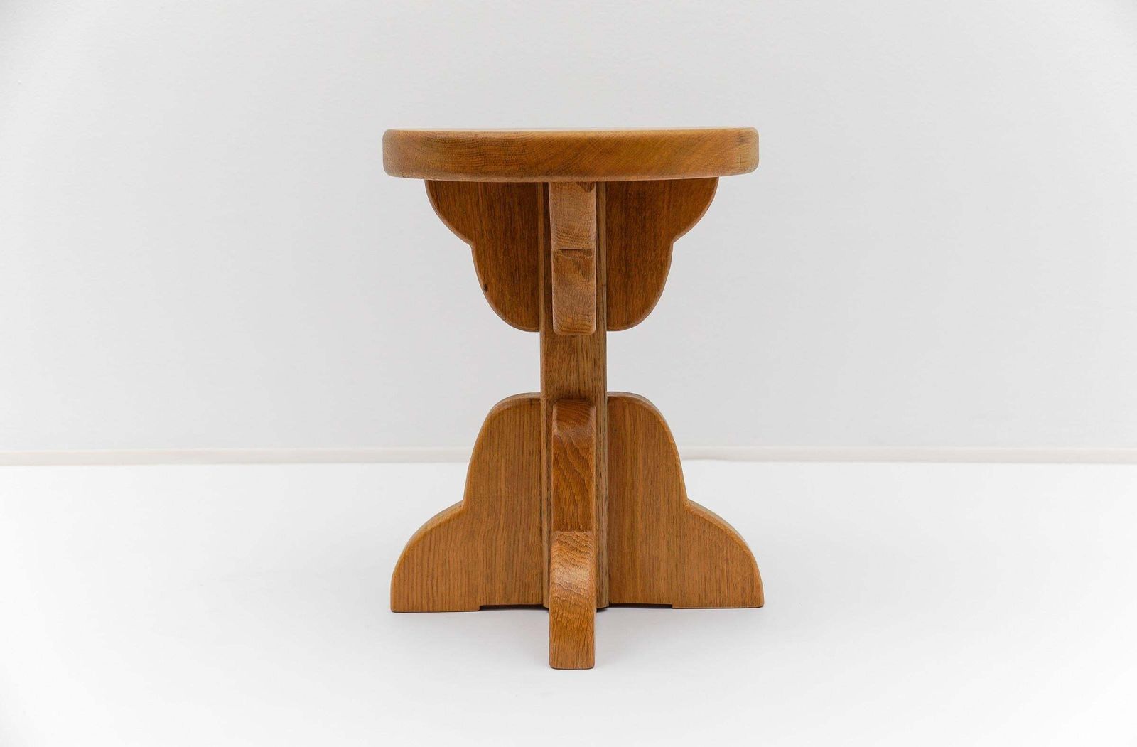 Pair Of French Mid Century Modern Oak Stools, 1960s photo 1202.0