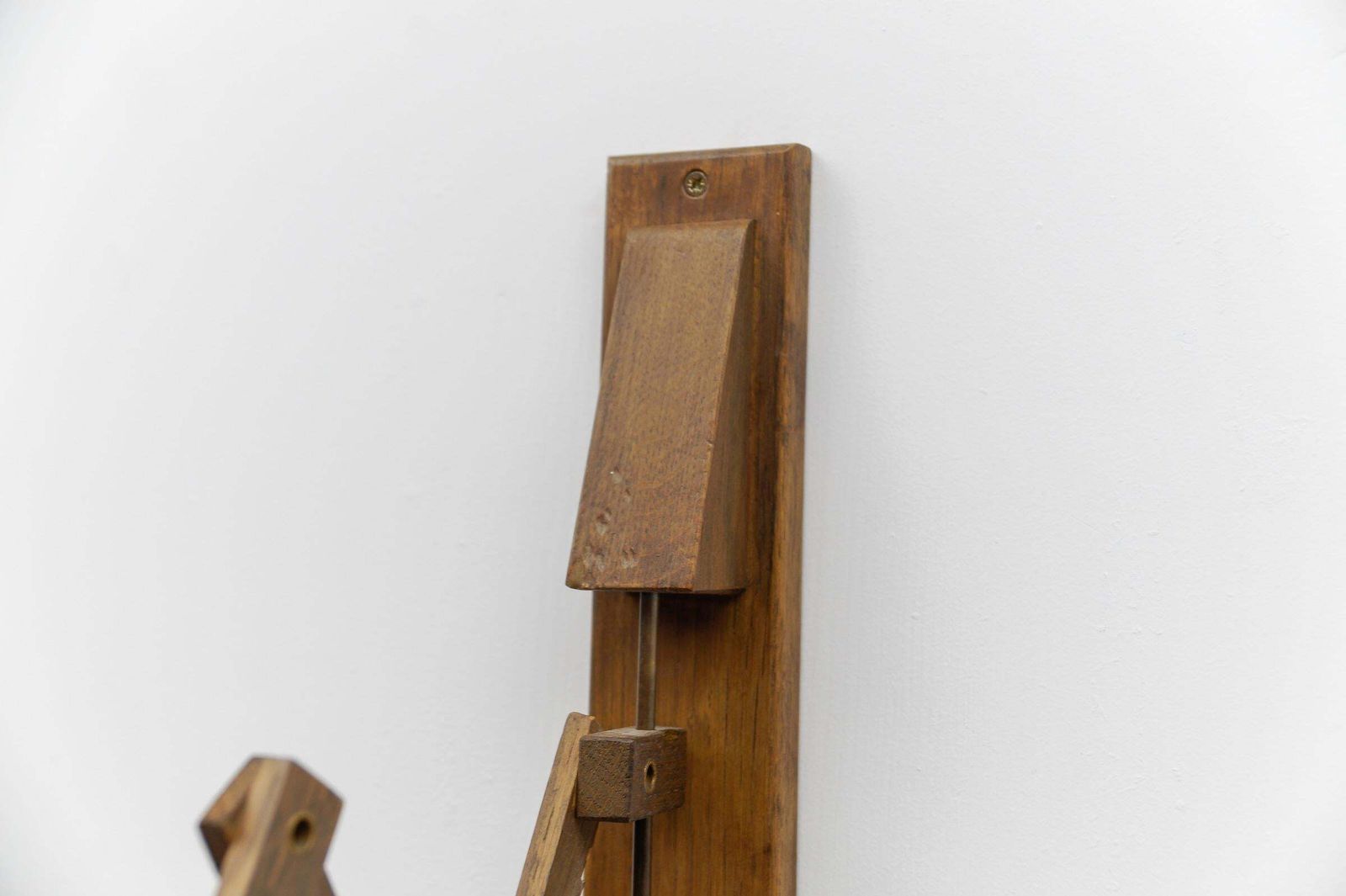 photo vintage Scandinavian Scissor Wall Lamp In Wood And Fabric, 1960s