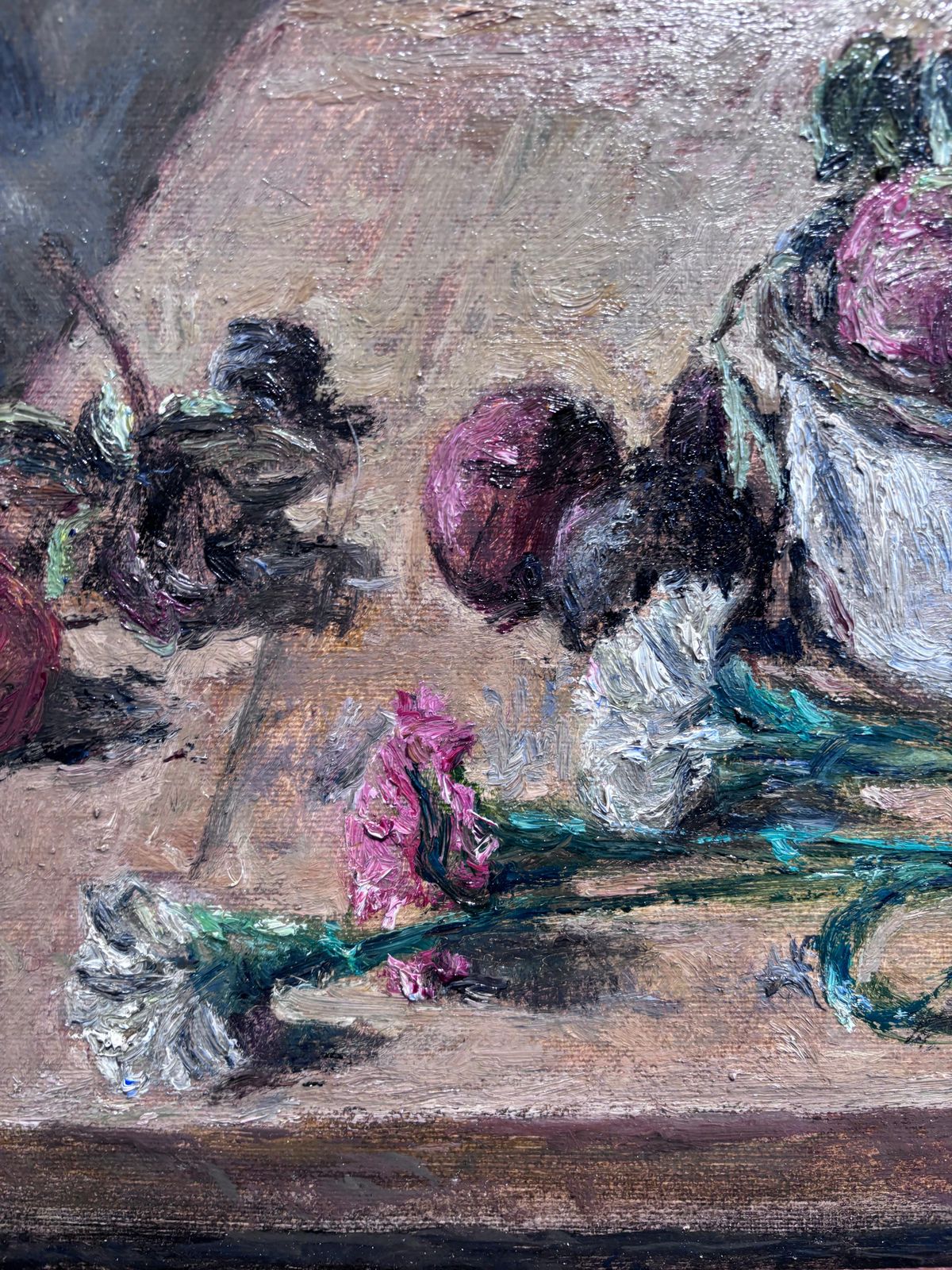 Enzo Faraoni" Natura Morta Con Fiori " Olio Su Compensato Cm. 50 X 70 1981 photo 5202.0