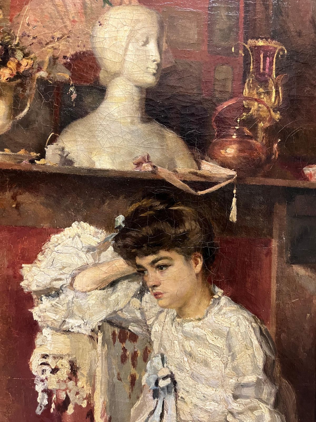 Ernest Jean Joseph Godfrinonelegant Woman In The Living Room , Impressionist, Woman, Interior, 19 Th 1898ca1898 photo for sale