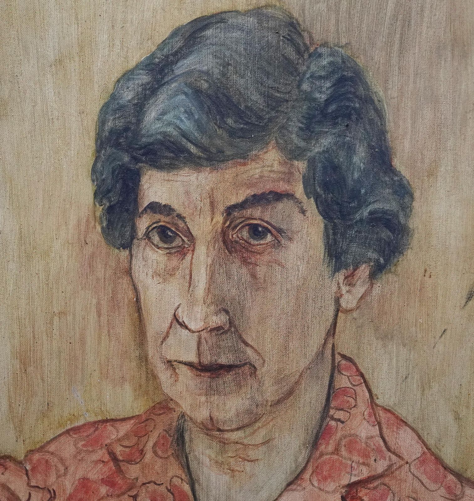 Glyn Morganportrait Of Nellie   Welsh Post Impressionist 1950's Art Oil Painting Exh Label1956 photo Art