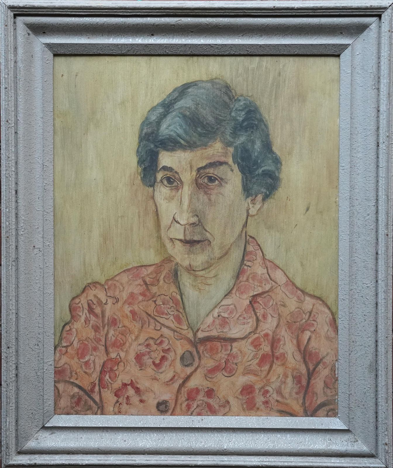 photo furniture Glyn Morganportrait Of Nellie   Welsh Post Impressionist 1950's Art Oil Painting Exh Label1956