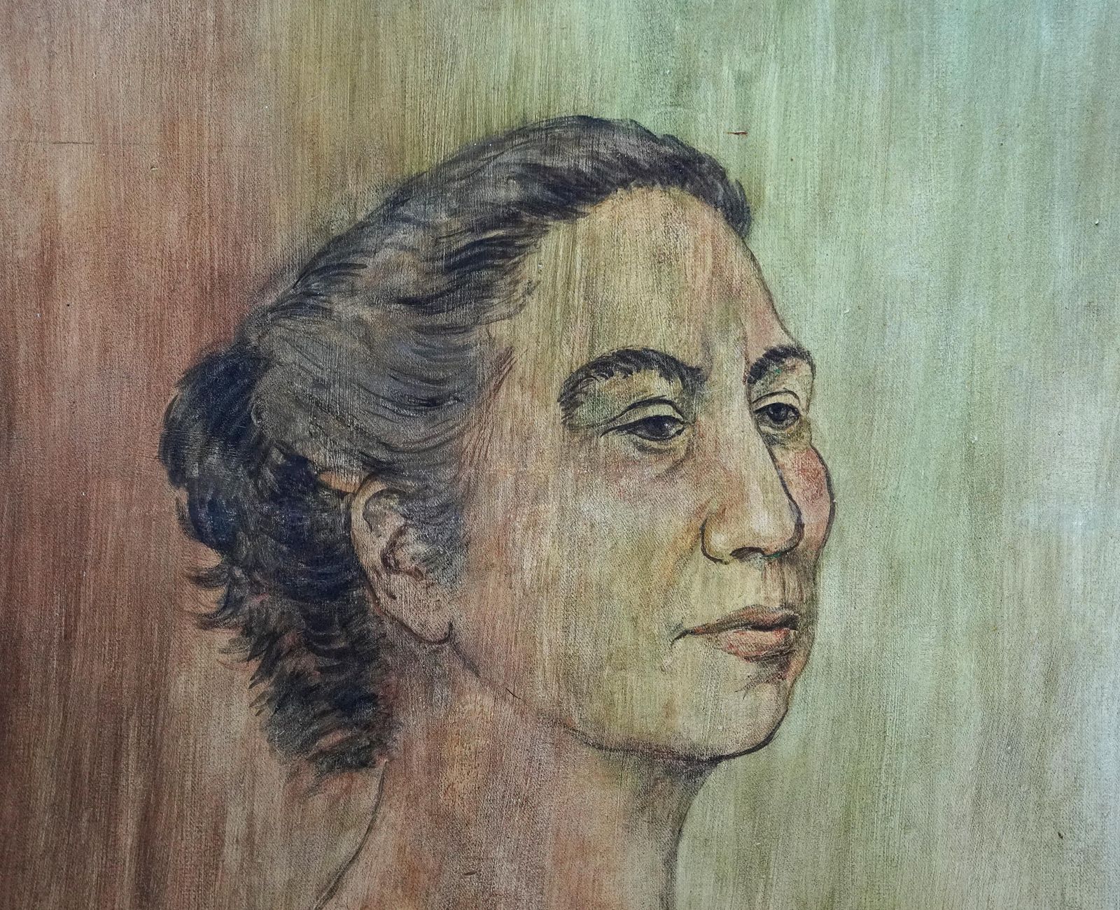 Glyn Morganportrait Of Tana Sayers (Metana Galleani)   Post Impressionist 50's Oil Painting1955 photo 3059.0