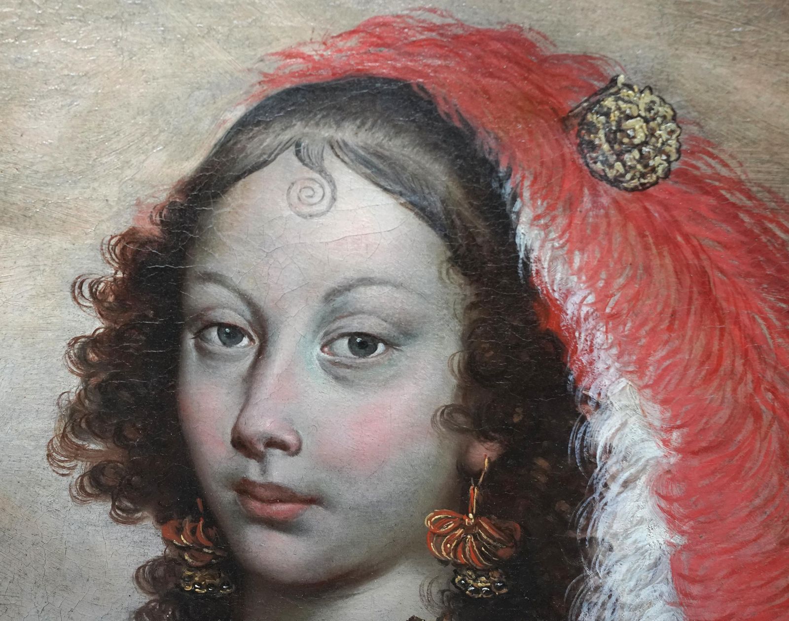 Portrait Of A Spanish Noble Lady   17th Century Old Master Art Oil Paintingcirca 1680 photo vinterior