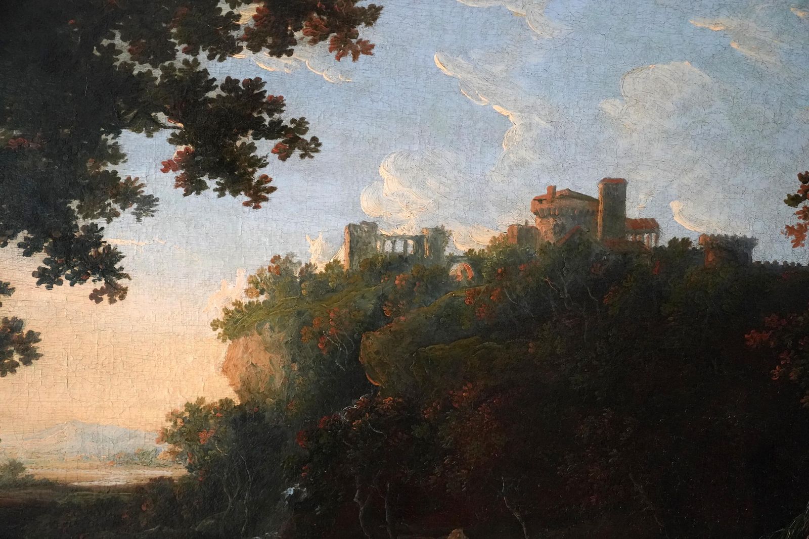 Capriccio Tivoli Landscape   British 18th Century Old Master Art Oil Paintingcirca 1770 photo vinterior