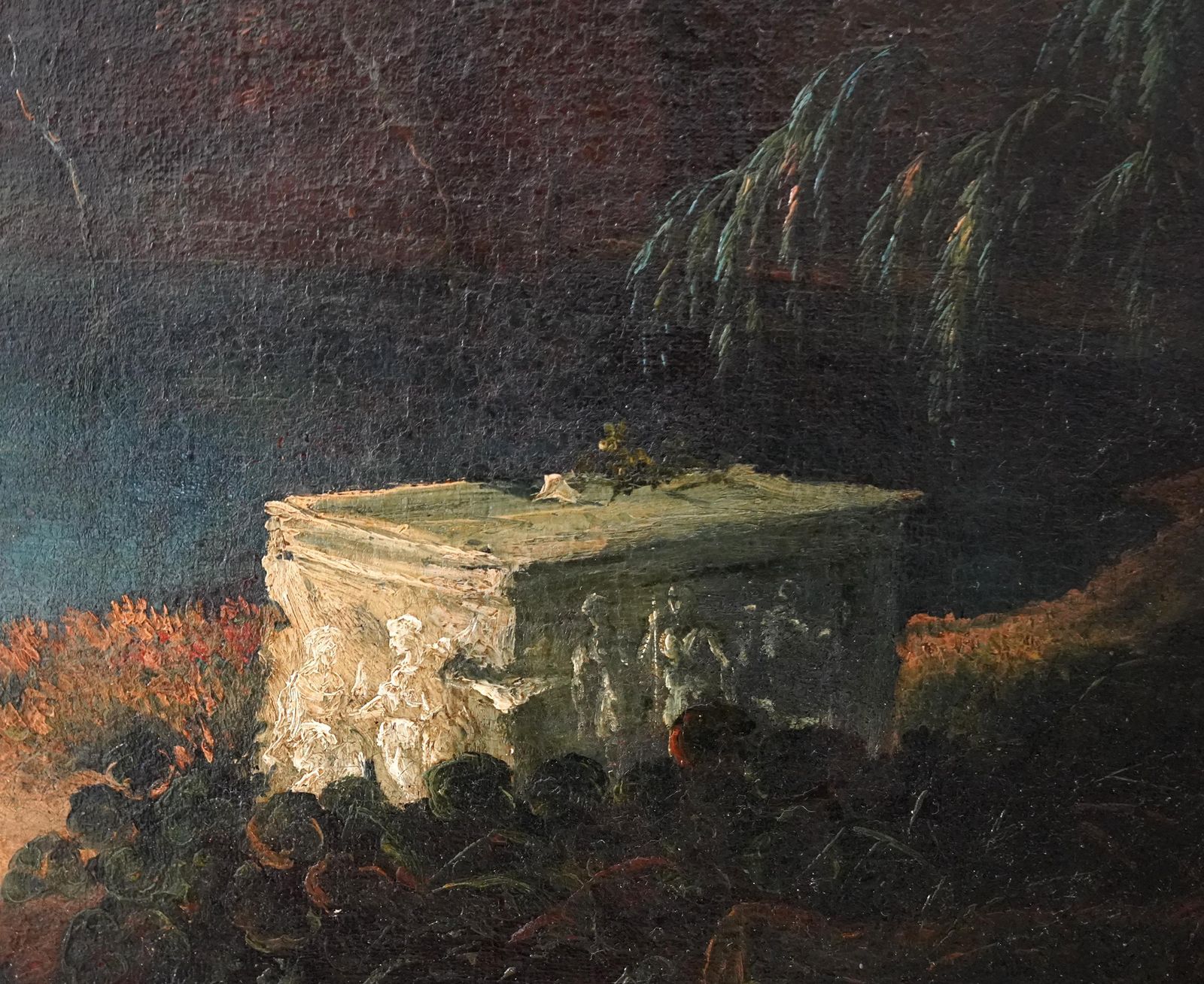 photo vinterior Capriccio Tivoli Landscape   British 18th Century Old Master Art Oil Paintingcirca 1770
