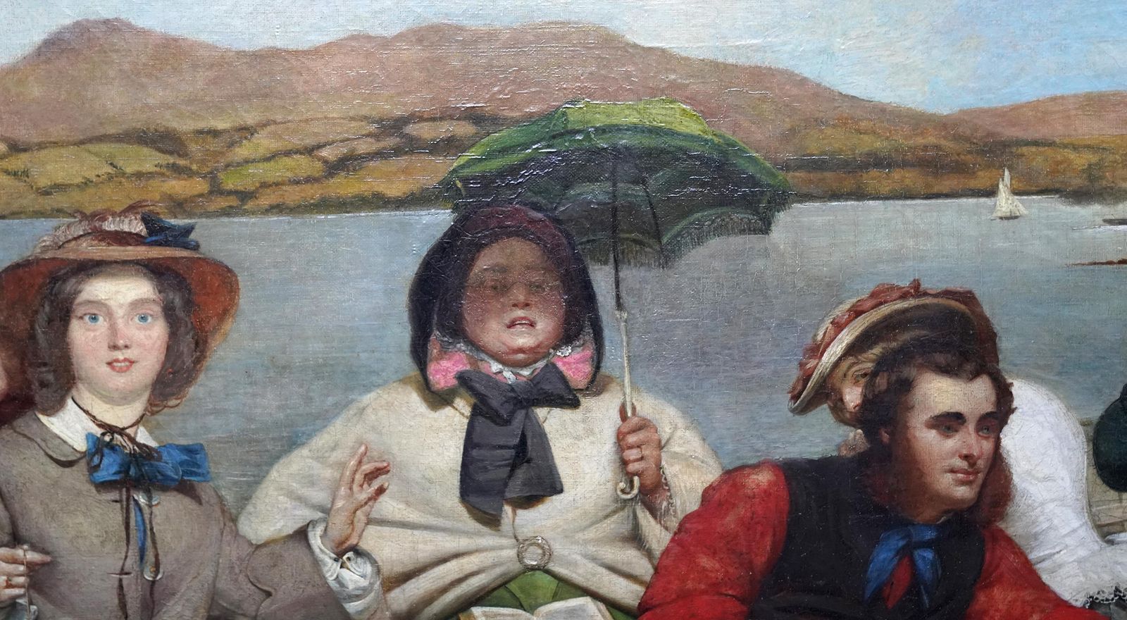 The Boating Party   British Victorian Figurative Landscape Art Oil Paintingcirca 1845 photo 12237.0
