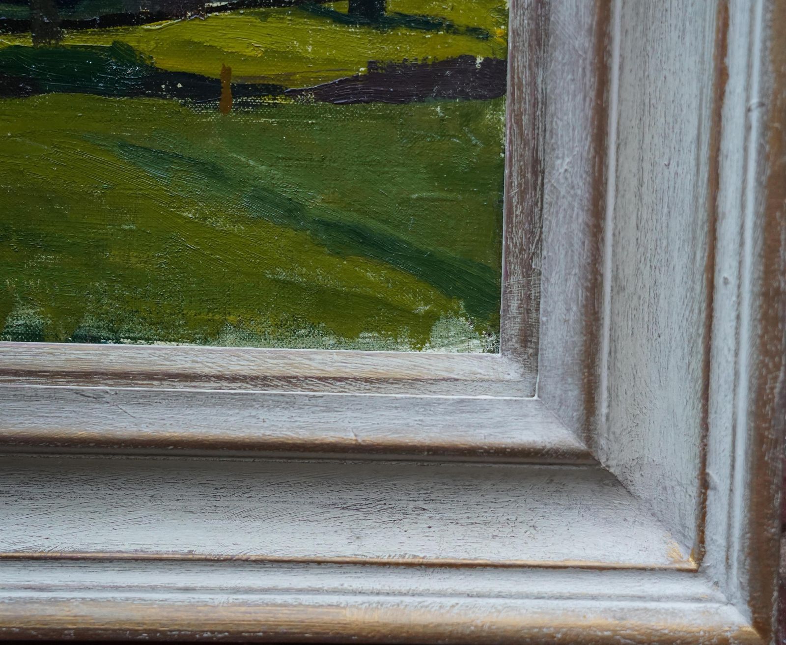 Peter Fieldwiltshire Landscape   British 1950's Post Impressionist Art Oil Paintingcirca 1950 photo vintage