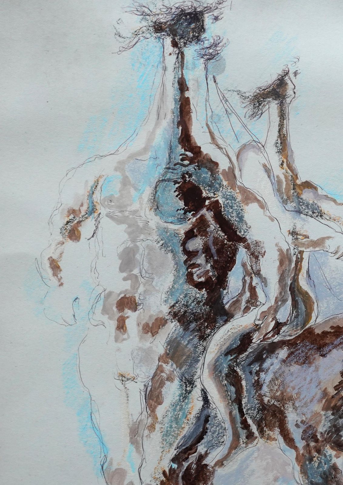 Glyn Morganachilles And Centaur   Welsh Greek Mythology Art 1965 Water Colour Painting1965 photo 1836.0
