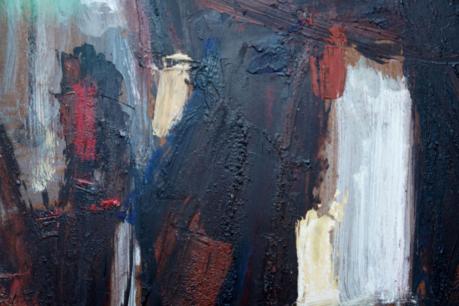 photo furniture Leo Davyabstract 1955   British Abstract  Oil Painting Slade School Artist1955