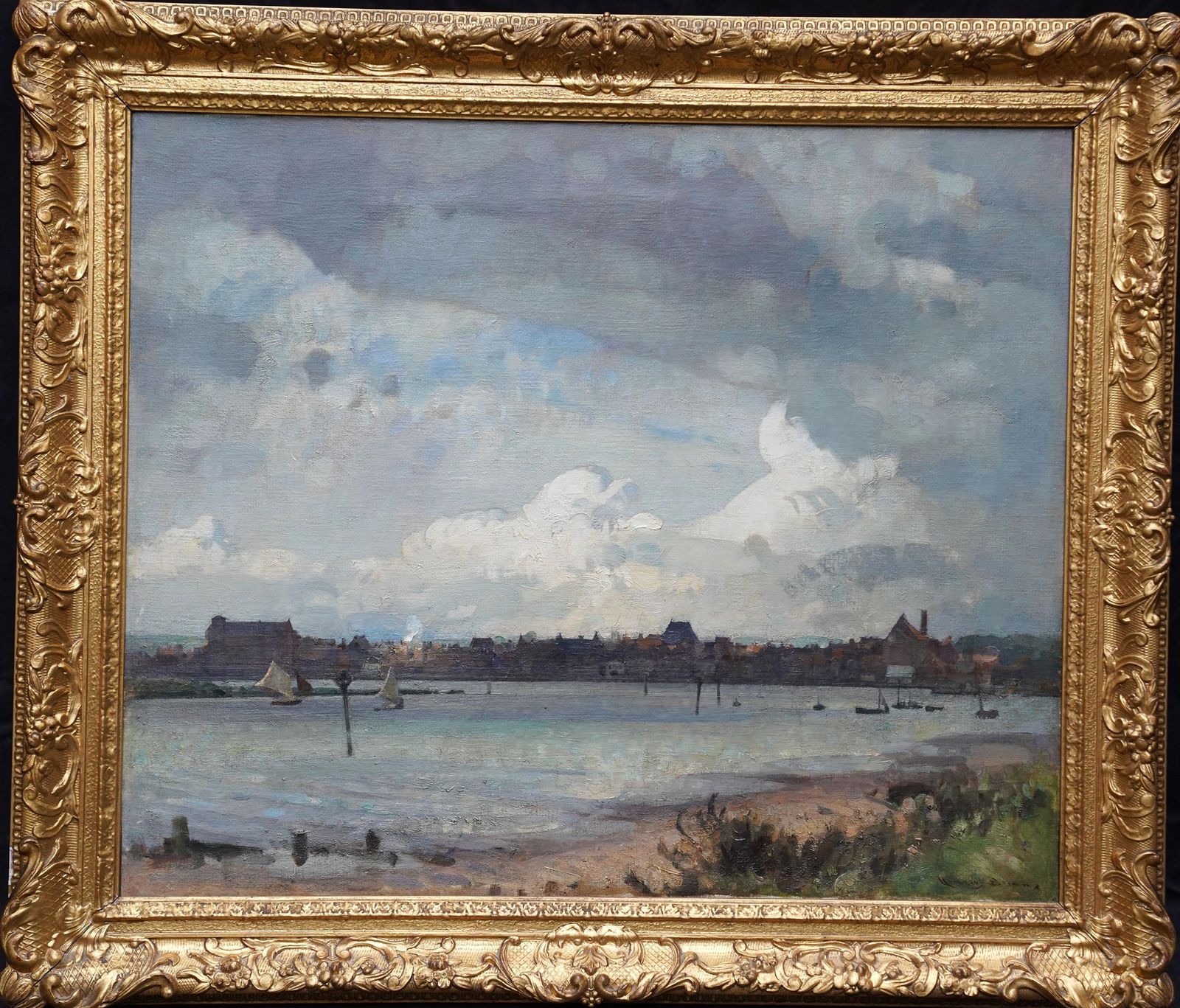 22435.0 John Alfred Arnesby Brownthe Channel Wells Next The Sea Norfolk Landscape   British 1931 Exh Oil Paintingcirca 1910 photo