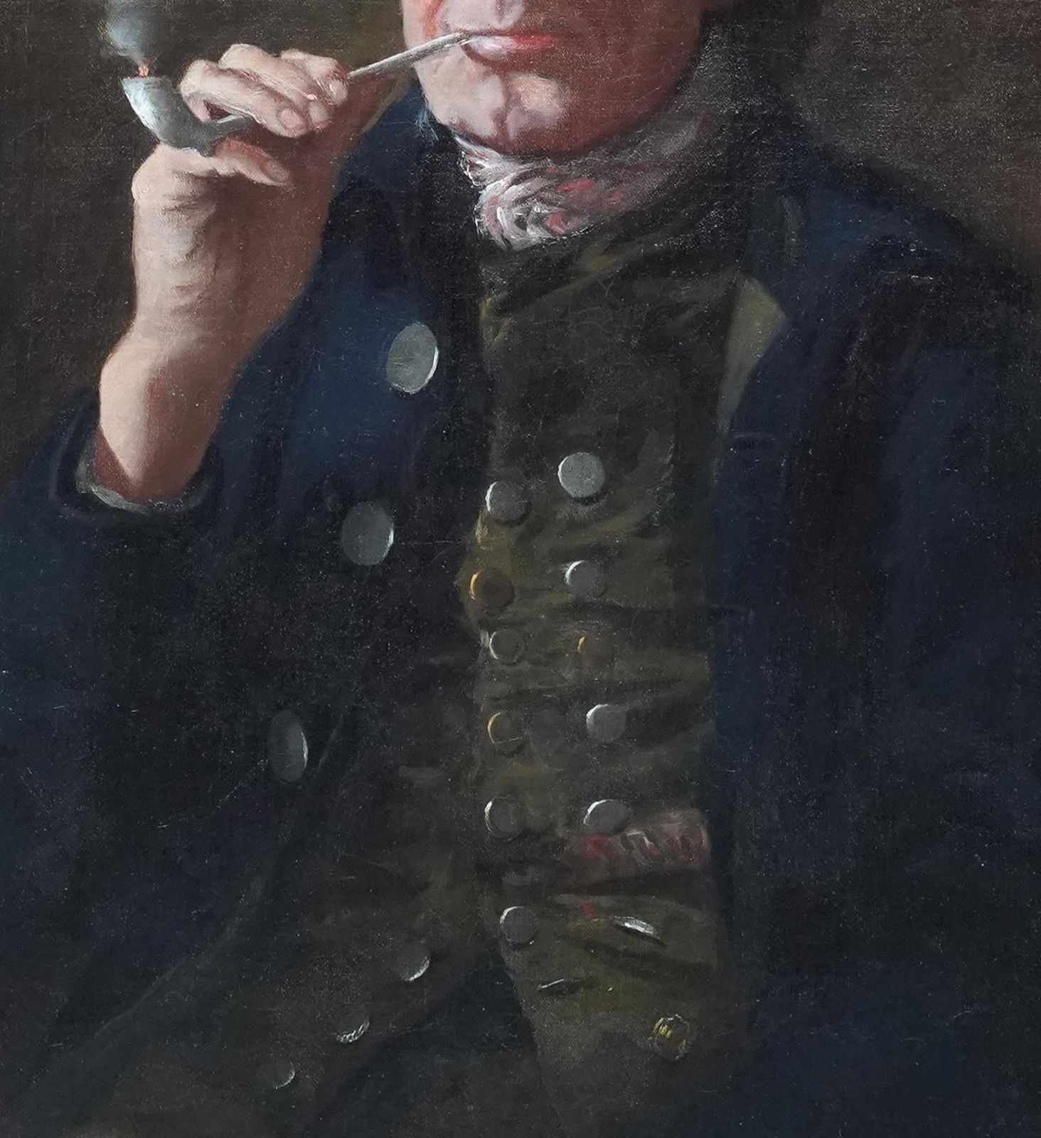 Unknownportrait Of Scottish Gentleman With Clay Pipe   18th Century Art Oil Paintingcirca 1700 photo buy