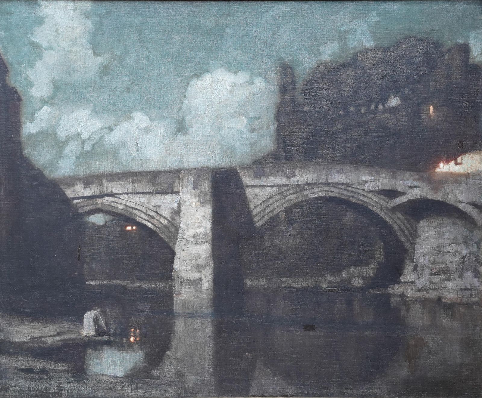 Art Harold Speed Alcantara Bridge Toledo   British Victorian Art Spanish Landscape Oil Painting1894 photo