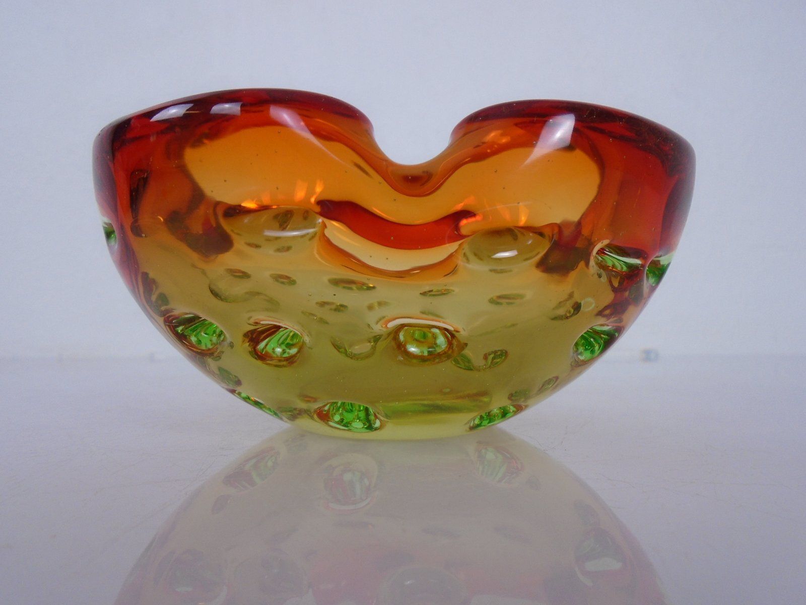 photo furniture Sommerso Murano Glass Ashtray, Italy, 1960s