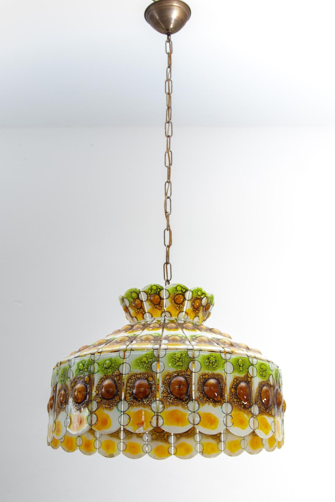 Art Glass Pendant Designed By Felipe Delfhinger, Feders, 1970s photo vinterior