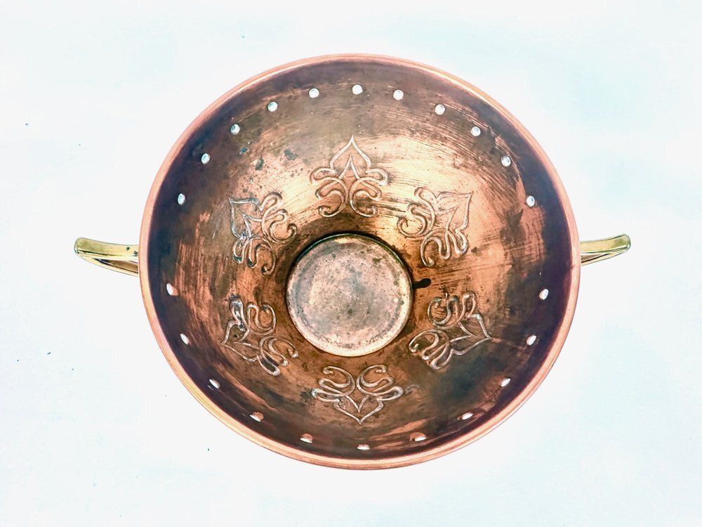 Large Art Nouveau Copper And Brass Champagne Cooler Bowl From Wmf, 1900s photo vinterior