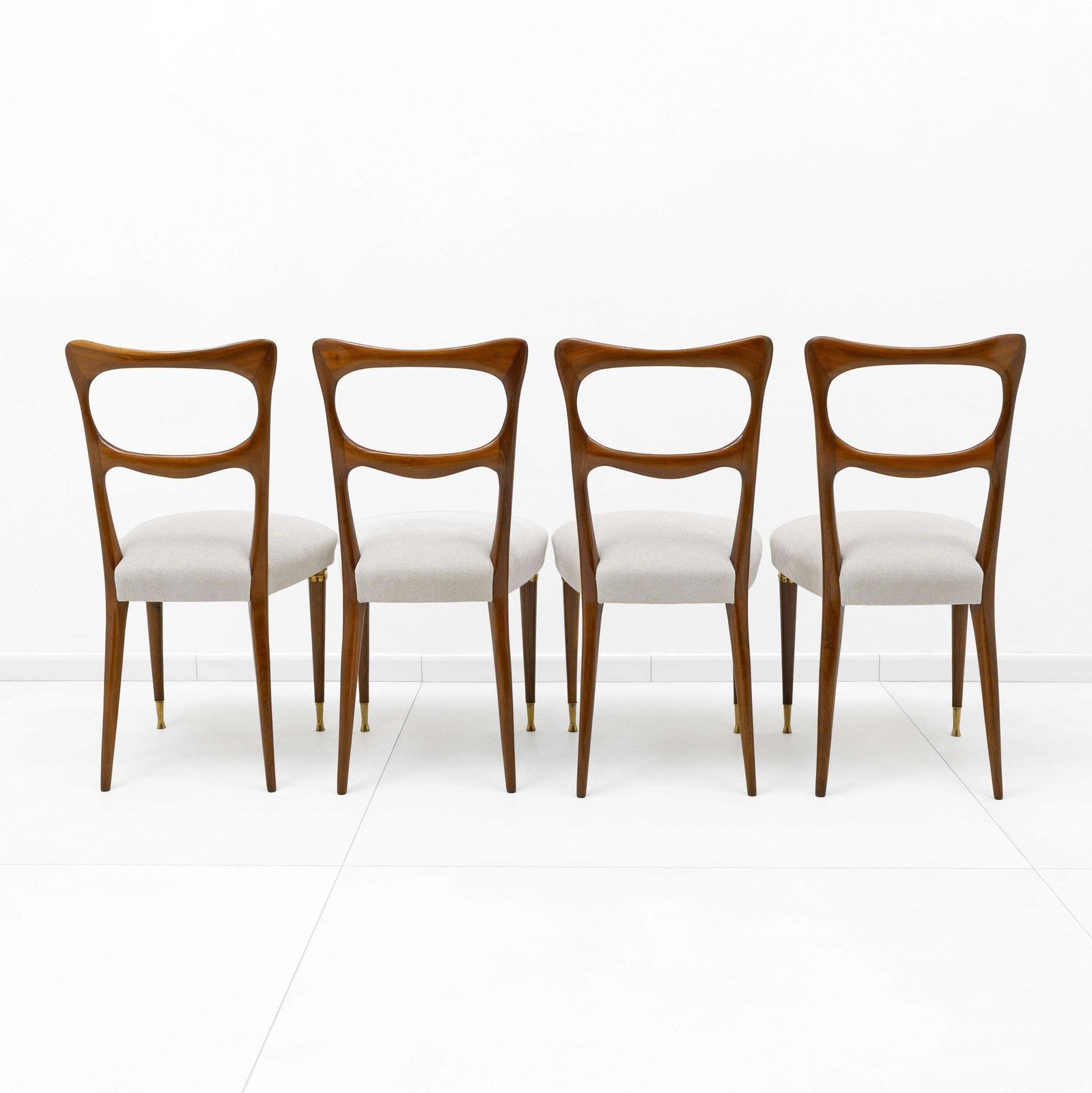 Attributed To Paolo Buffa Mid Century Modern Dinning Chairs, 1950s, Set Of Four photo vinterior