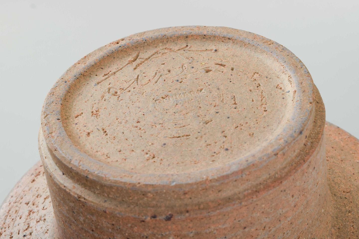 Nils Kähler For Kähler, Denmark. Low Cylindrical Stoneware Vase, C. 1960s. photo Home Decor