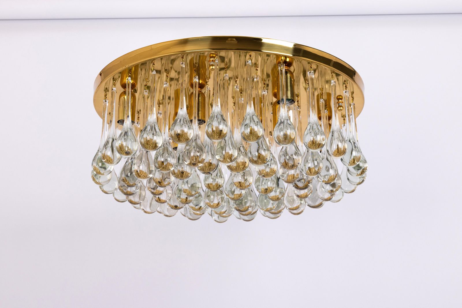 Large Murano Glass Tear Drop Chandelier By C.Palme, Germany, 1970s photo furniture