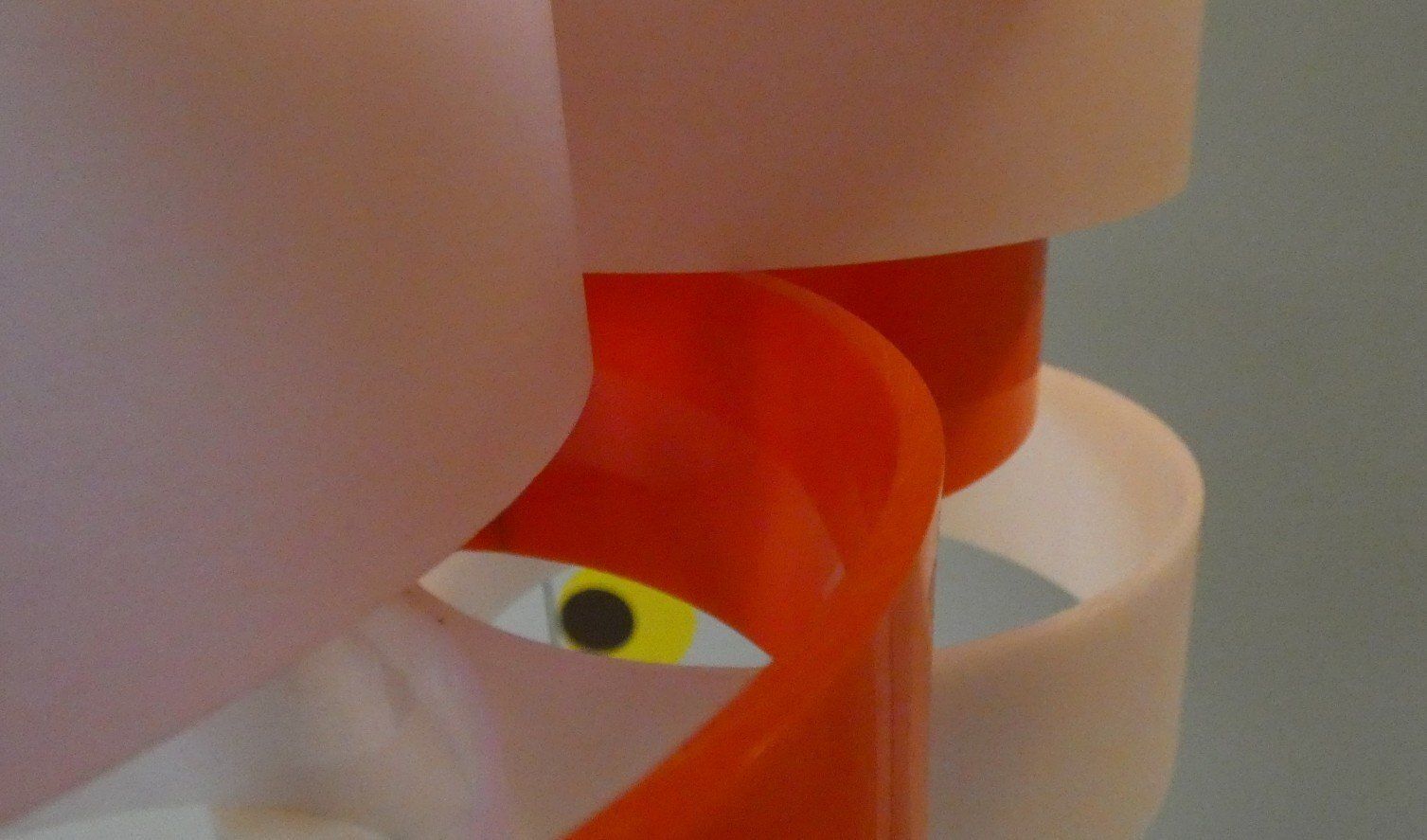 photo for sale Orange And White Acrylic Glass Pendant Lamp From Stilux Milano, 1960s