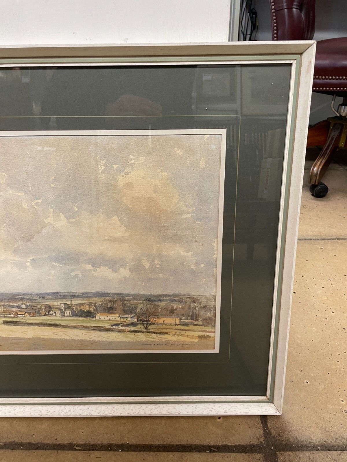 Original David Green Watercolour Painting. Looking Towards Bletsoe, Bedfordshire photo Art
