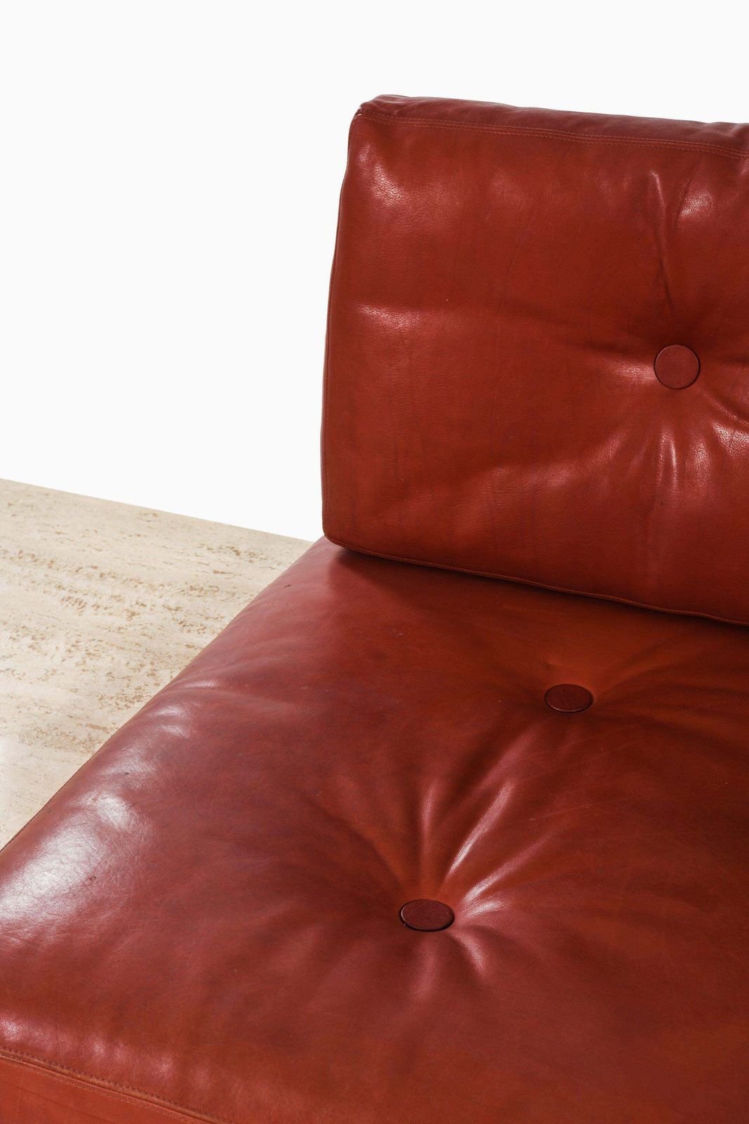Large Sofa With Table In Leather And Lacquered Wood By Franz Köttgen, 1964 photo buy