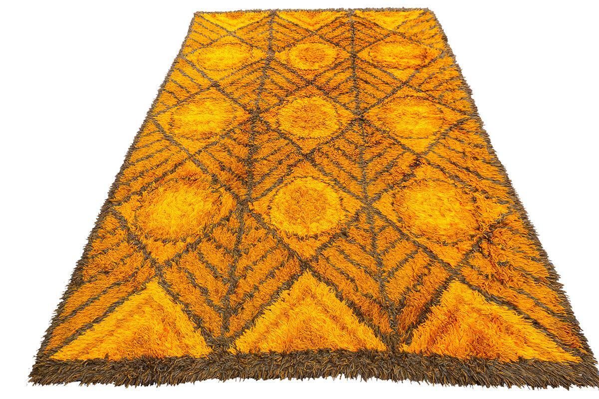 Rya Rug Golden Brown photo for sale