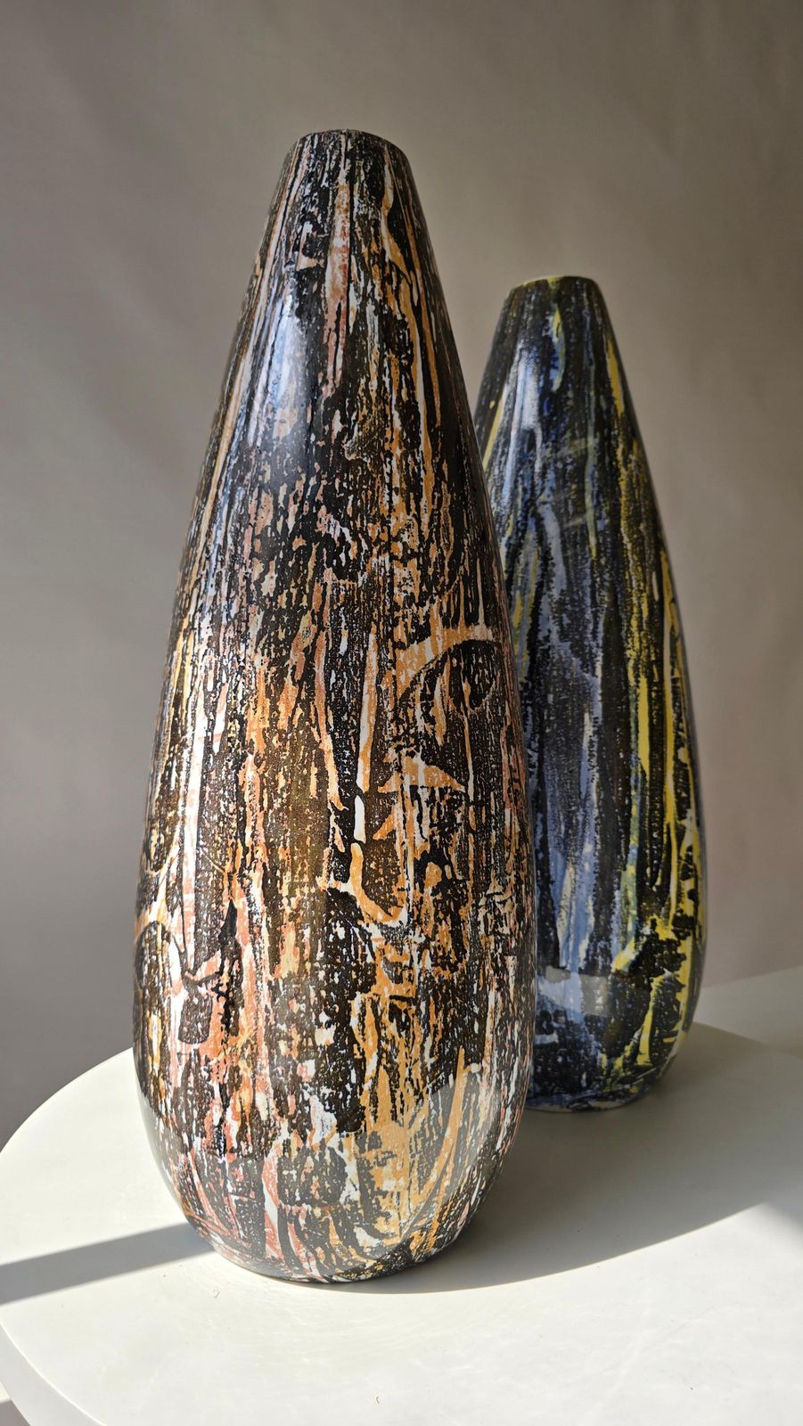 Pair Of Large Handcrafted Ceramic Vases, Yugoslavia, 1960s Mid Century Modern photo buy