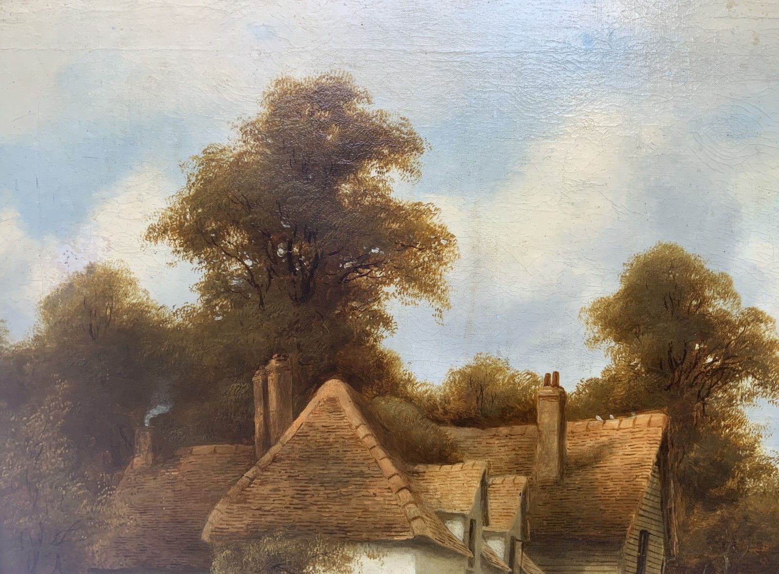 Charles Vickers (1821 1895) Large Beautiful Farming Landscape Oil Painting photo buy