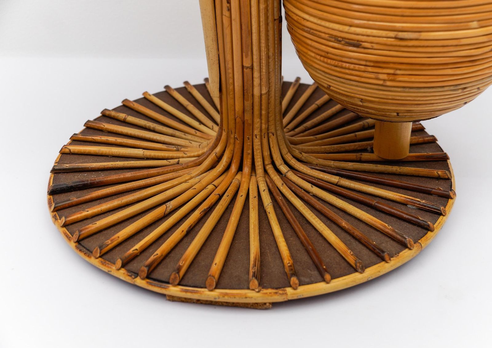 Italian Bamboo And Rattan Flower Stand Or Plant Holder, 1950s photo 707.0
