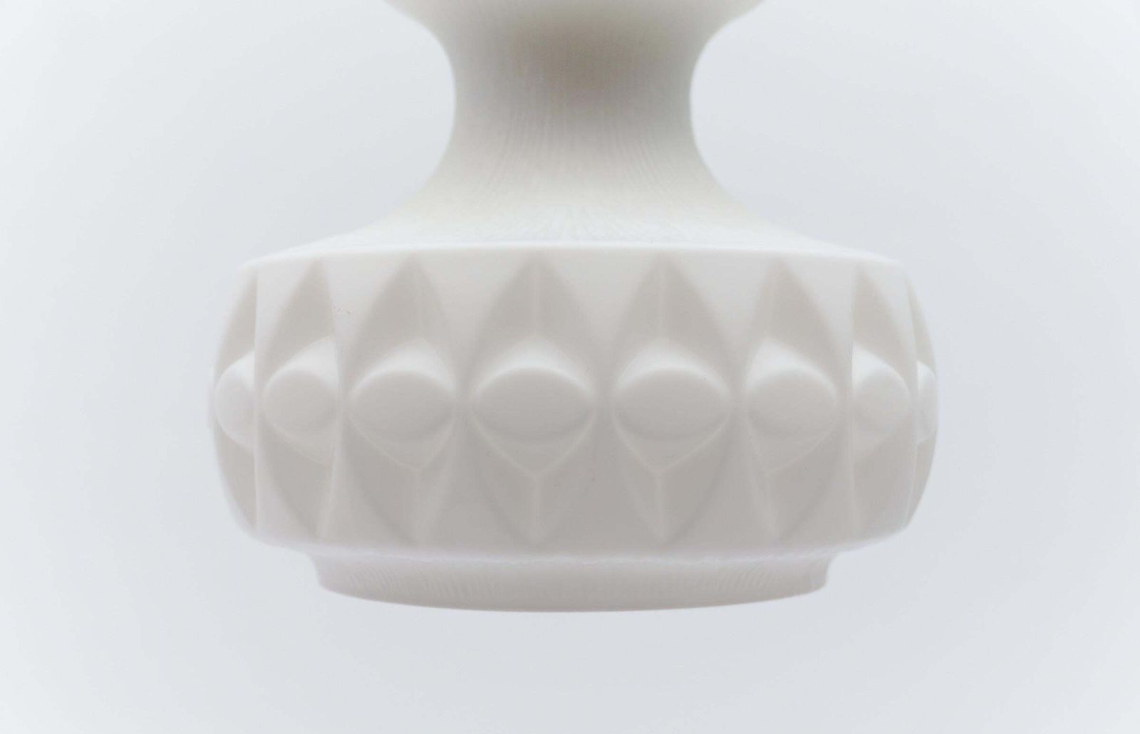 photo for sale Lovely White 3d Glass Ceiling Lamp By Peill & Putzler, 1960s