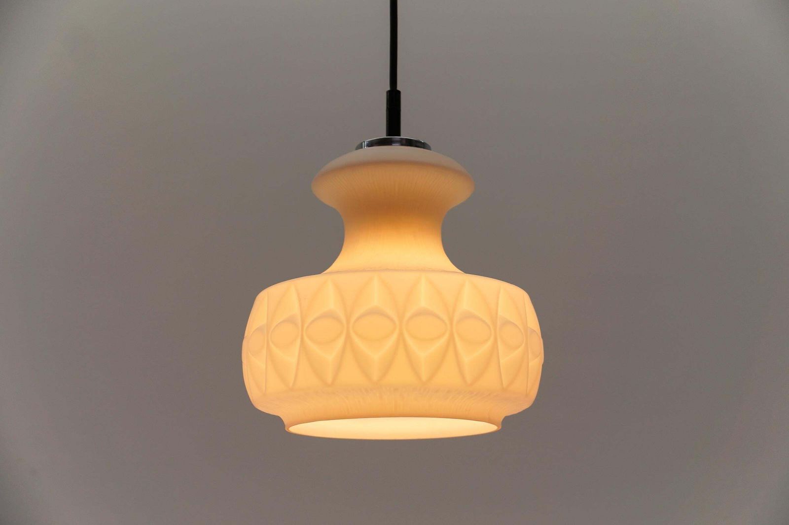 Lighting Lovely White 3d Glass Ceiling Lamp By Peill & Putzler, 1960s photo