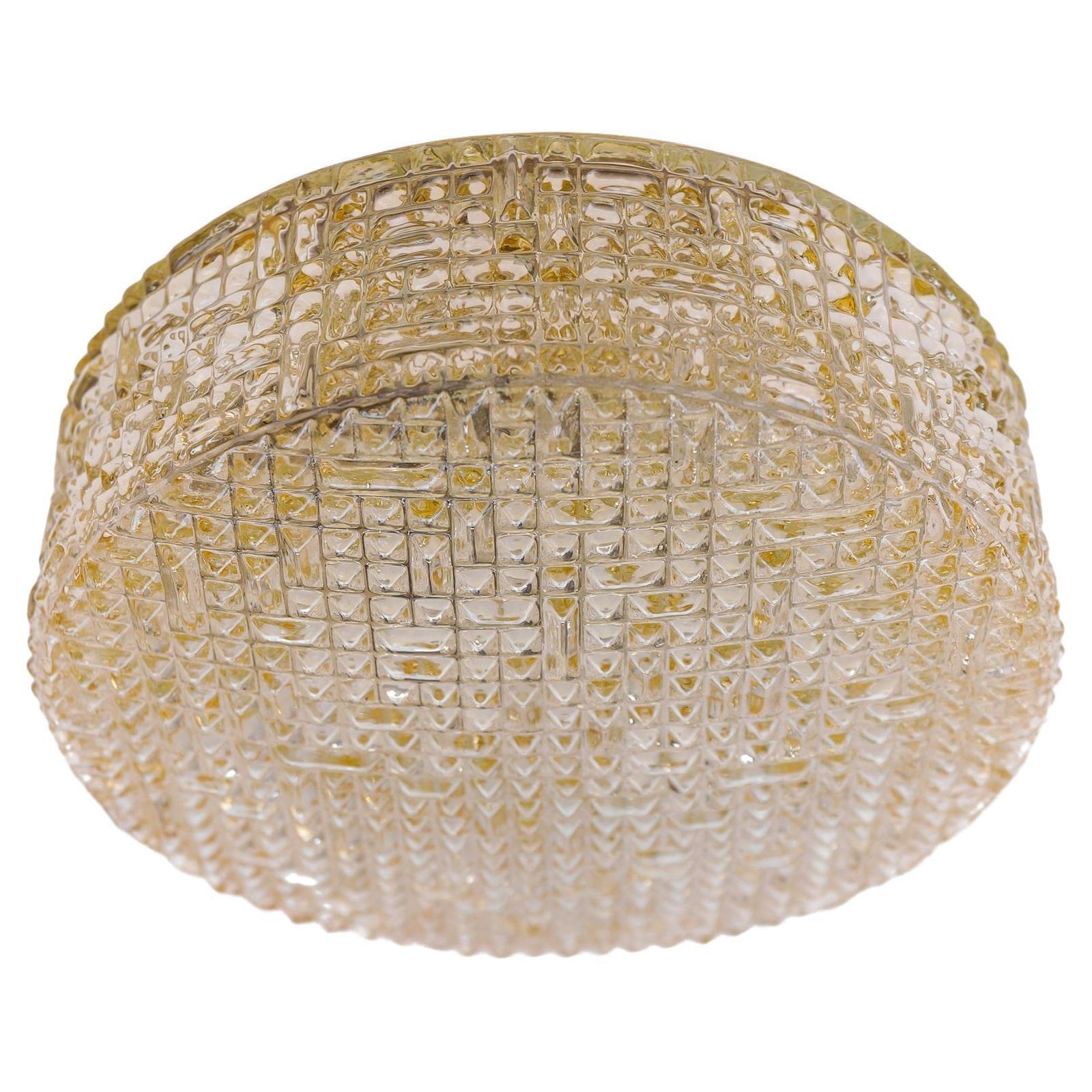 Lovely Amber Bubble Glass Flush Mount Lamp By Helena Tynell For Limburg Boom
