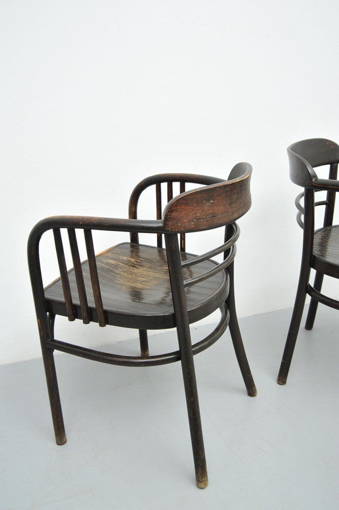photo for sale Set Of Model 6093 Chairs In Beech By Jacob & Josef Kohn, Vienna, Austria, 1890s