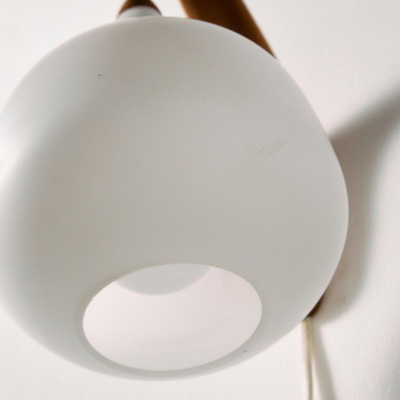Teak And Glass Wall Lamp By Uno And östen Kristiansson For Luxus photo buy