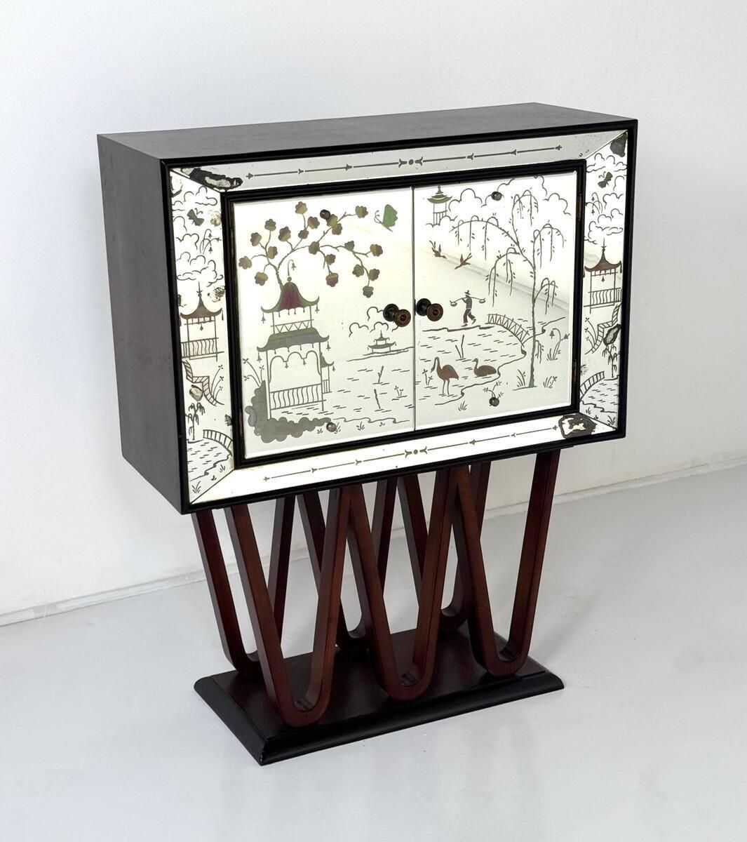 Dry Bar In The Style Of Osvaldo Borsani, 1940s photo furniture