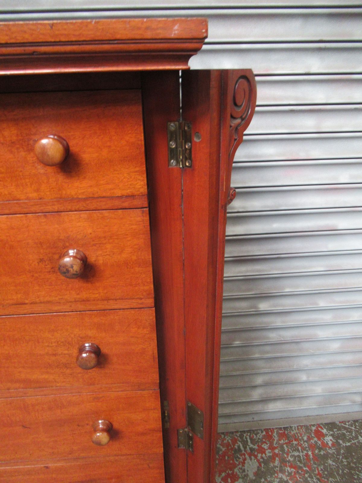 Tall Victorian Mahogany  1870s  Wellington Chest Of Drawers photo vintage