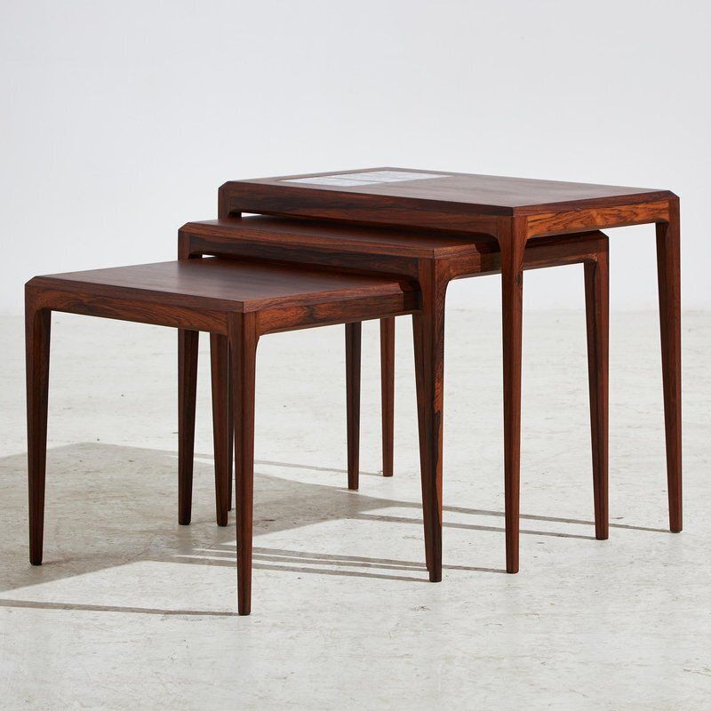 Rosewood Nesting Tables By Johannes Andersen For Cfc Silkeborg, 1960s, Set Of 3 photo Furniture