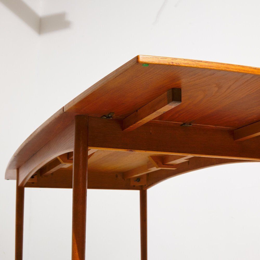 Teak & Oak Dining Table By Poul M. Volther For Fdb, 1960s photo vintage