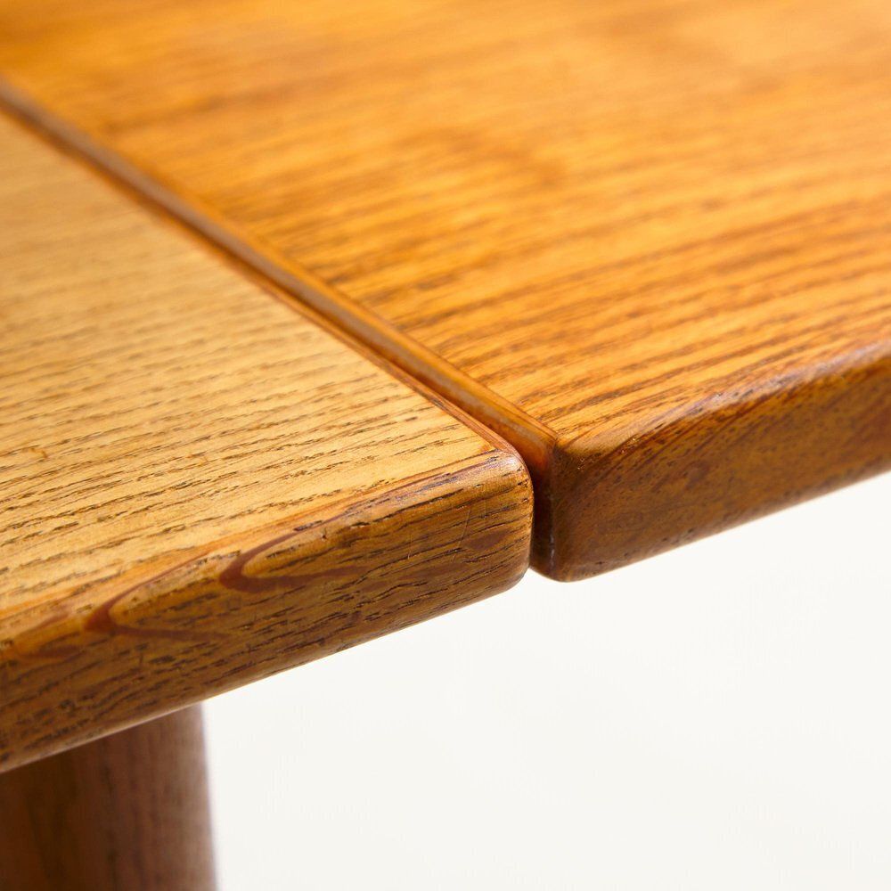 Furniture Teak & Oak Dining Table By Poul M. Volther For Fdb, 1960s photo