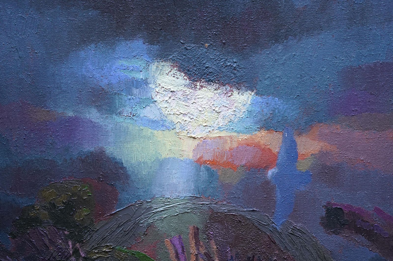 Glyn Morganowls In Landscape   Welsh Post Impressionist Art Oil Painting Birds1990 photo Art