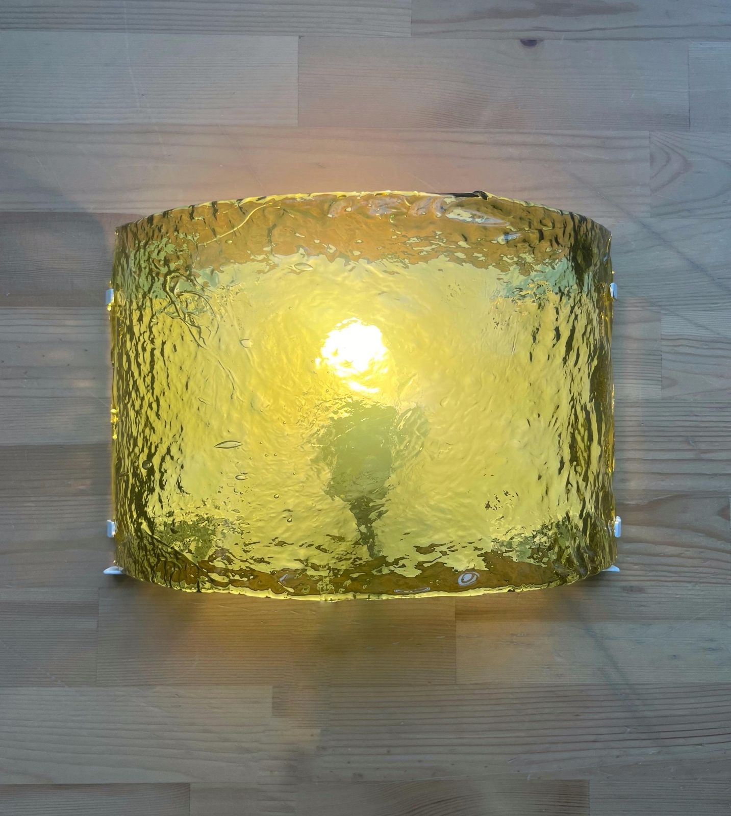 Italian Yellow Murano Wall Sconce By Carlo Nason For Mazzega, 1970s photo Lighting