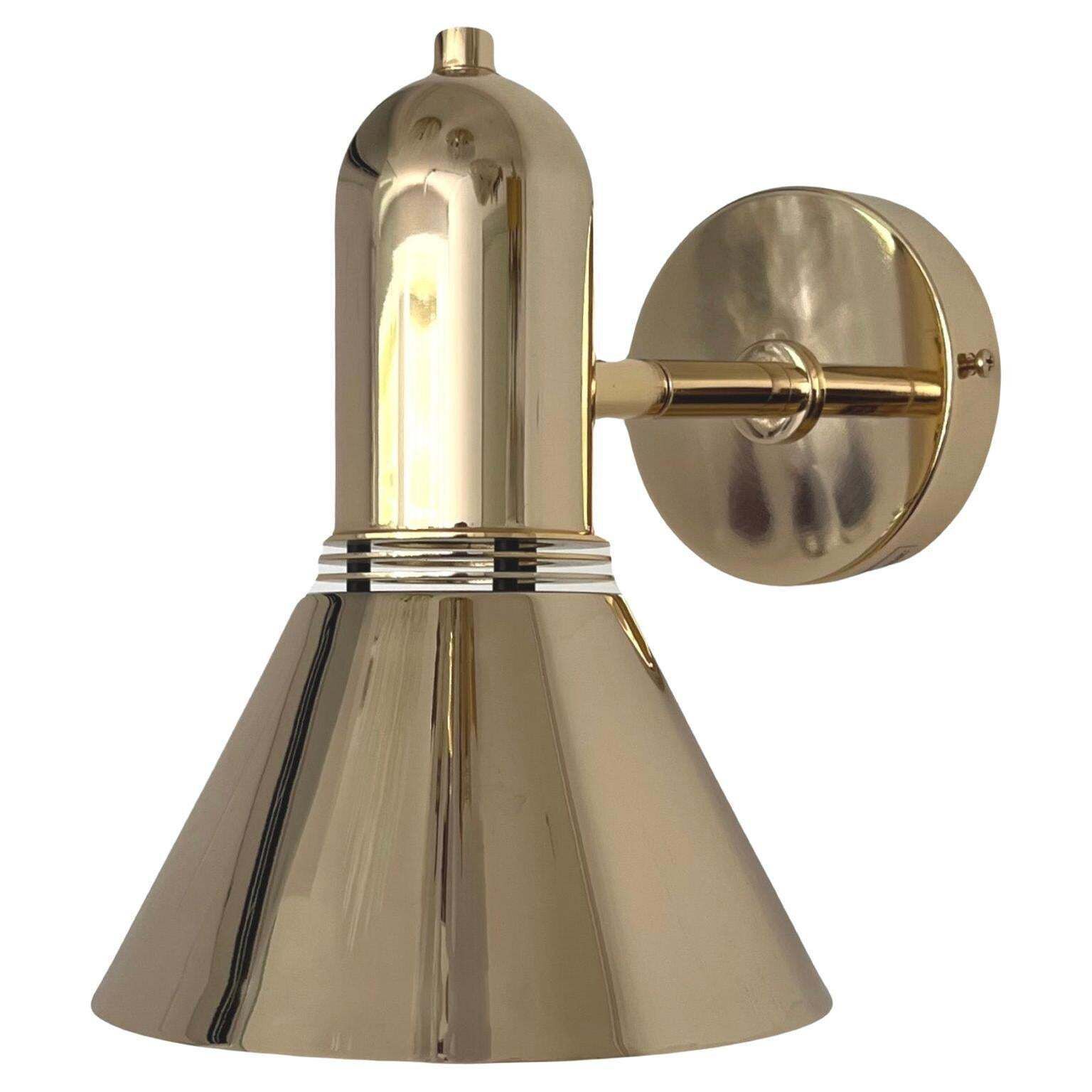 Mid Century Articulated Gold Metal Wall Sconce By Estiluz, Barcelona, 1970s