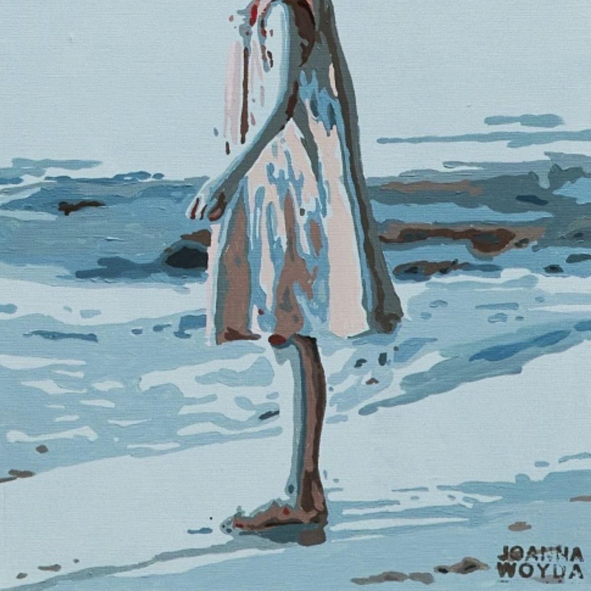 Joanna Woydaon The Shore. Figurative Acrylic Painting, Minimalism, Pop Art, Polish Art2024 photo vinterior